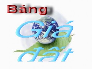 Bảng giá đất 2011