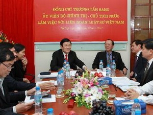 Chủ tịch nước làm việc với Liên đoàn luật sư Việt Nam