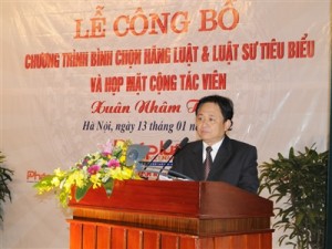 Bình chọn danh hiệu “Hãng luật và Luật sư tiêu biểu năm 2012”