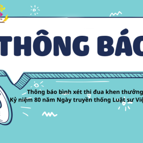 Thông báo bình xét thi đua khen thưởng kỷ niệm 80 năm Ngày truyền thống Luật sư Việt Nam