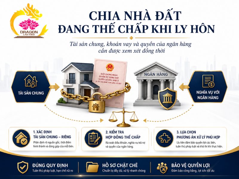 Nguyên tắc chia nhà đất đang thế chấp khi ly hôn chia nhà đất đang thế chấp khi ly hôn