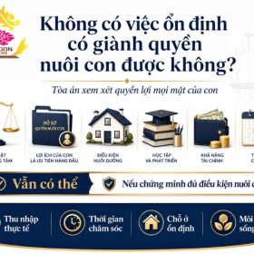 Không có việc ổn định có giành quyền nuôi con được không?