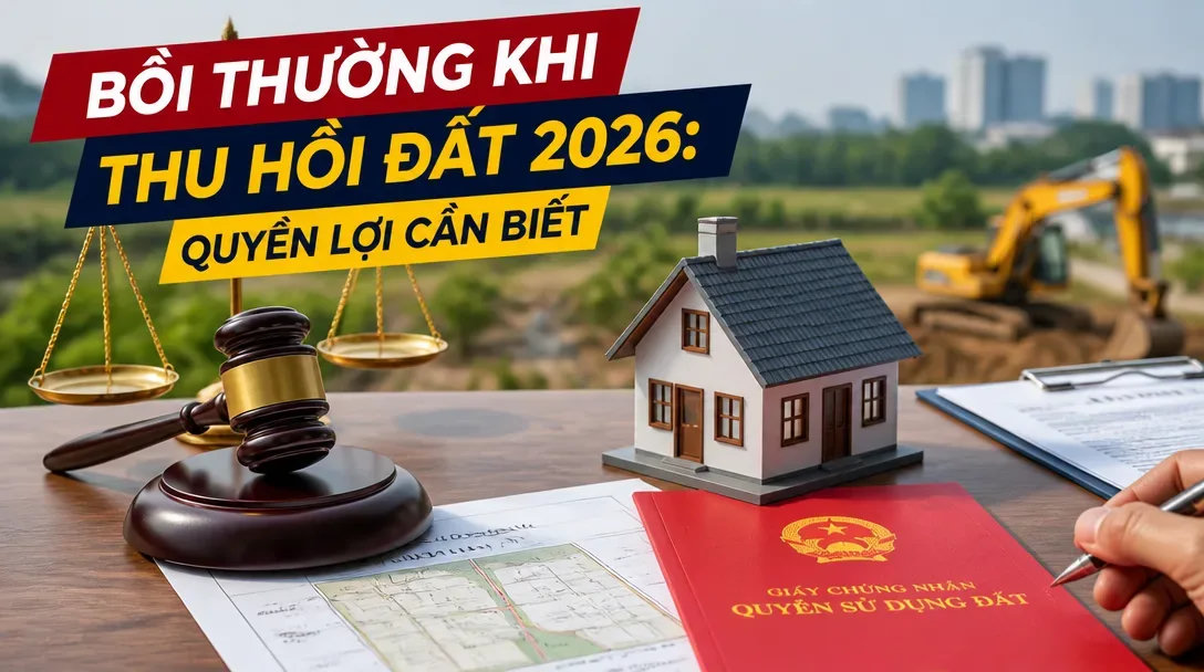 Bồi thường khi thu hồi đất 2026: Quyền lợi cần biết