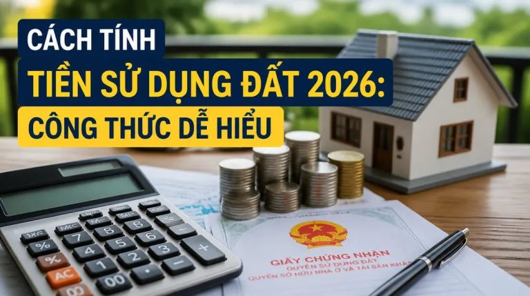 Cách tính tiền sử dụng đất 2026 chi tiết kèm ví dụ