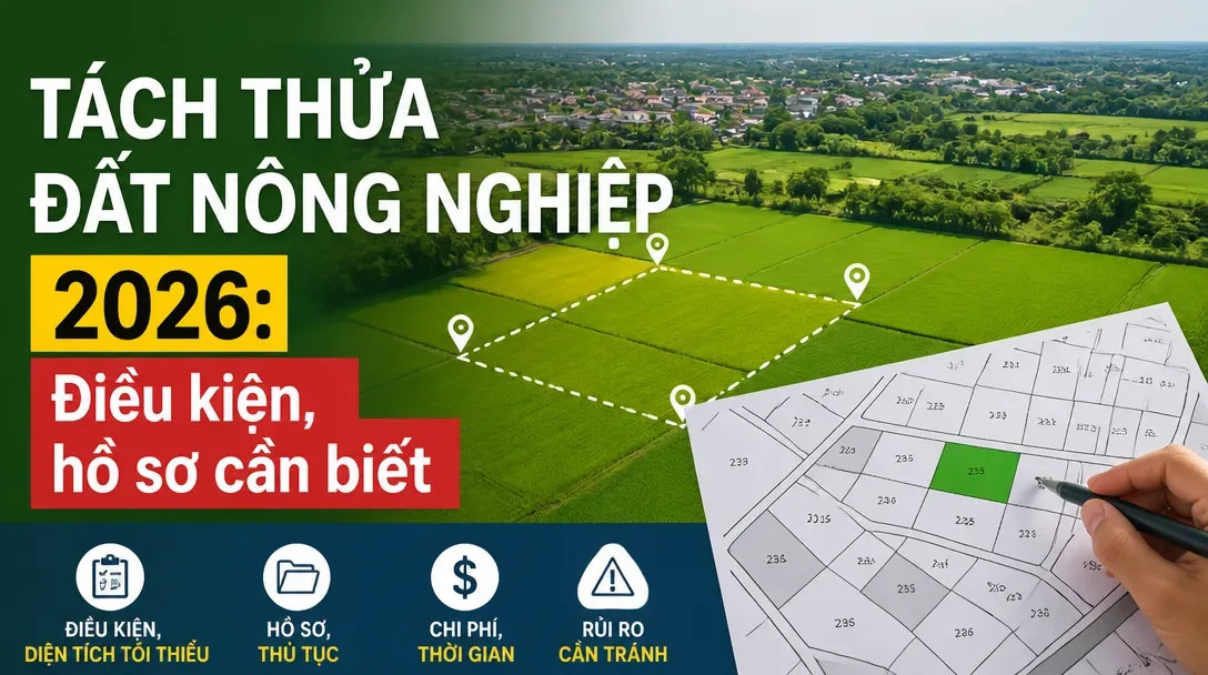 Điều kiện tách thửa đất nông nghiệp 2026 theo quy định mới