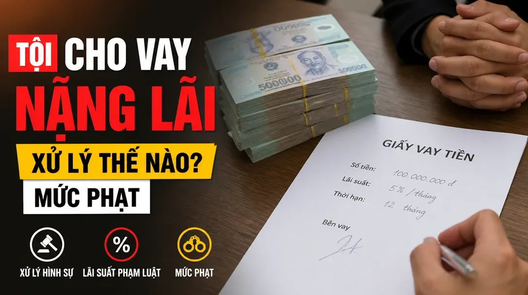 Tội cho vay nặng lãi xử lý thế nào, lãi suất bao nhiêu? Tội cho vay nặng lãi xử lý thế nào, lãi suất bao nhiêu?